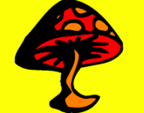 Desenho cogumelo venenoso pintado por marta
