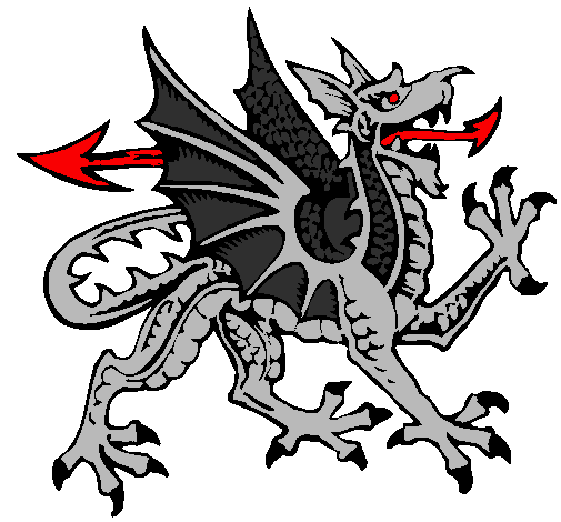 Desenho Dragão agressivo pintado por dragão