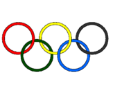 Desenho Argolas dos jogos olimpícos pintado por FELIZ