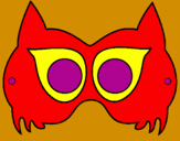 Desenho Máscara de guaxinim pintado por rafael