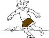 Desenho Jogar futebol pintado por larissa saes