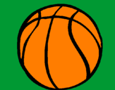 Desenho Bola de basquete pintado por Pedro Augusto