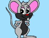 Desenho Rato pintado por ines serrano