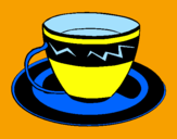 Desenho Taça de café pintado por leanderson r