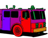 Desenho Camião de bombeiros pintado por Miguel Franz