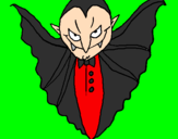 Desenho Vampiro aterrorizador pintado por Priscilla