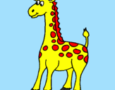 Desenho Girafa pintado por luidy   vinicios