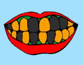 Desenho Boca e dentes pintado por rowena victoyry kirchimay
