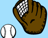 Desenho Luva de basebol e bola pintado por IBARRA