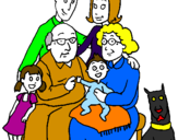 Desenho Família pintado por gabrielle