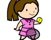 Desenho Rapariga tenista pintado por Vania