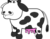 Desenho Vaca pensativa pintado por marta
