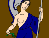 Desenho Atena pintado por jéssica