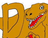 Desenho Dinossauro pintado por  joão vitor vaz de lima g