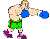 Desenho Boxeador pintado por Eduardo