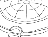 Desenho Cúpula do Panteão pintado por eeee