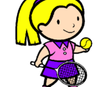 Desenho Rapariga tenista pintado por Aninhaa
