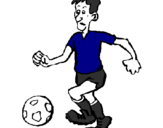 Desenho Jogador de futebol pintado por Azul