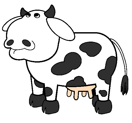 Desenho Vaca pensativa pintado por Leao