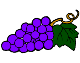 Desenho Uvas pintado por uva