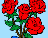 Desenho Ramo de rosas pintado por Beatriz