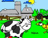 Desenho Vaca na quinta pintado por JOAO   VICTOR