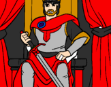 Desenho Cavaleiro rei pintado por rg
