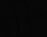 Desenho Familia pinguins pintado por maria antonella gaitan 