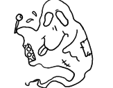 Desenho Fantasma guloso pintado por asier