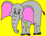 Desenho Elefante feliz pintado por helen