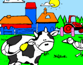 Desenho Vaca na quinta pintado por rian vitor