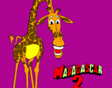 Desenho Madagascar 2 Melman pintado por gabriel  adora  colorir