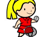 Desenho Rapariga tenista pintado por wanessa