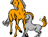 Desenho Cavalos pintado por layla