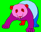 Desenho Urso panda pintado por bia