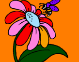 Desenho Margarida com abelha pintado por SOFIA INFANTIL III