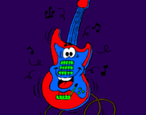 Desenho Guitarra pintado por naah
