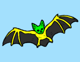 Desenho Morcego a voar pintado por Carolina