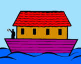 Desenho Arca de Noé pintado por david