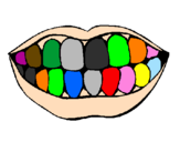 Desenho Boca e dentes pintado por gabriel