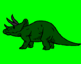 Desenho Triceratops pintado por Sérgio