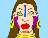 Desenho Mulher maia pintado por -Patrícia-