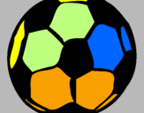 Desenho Bola de futebol pintado por kaic