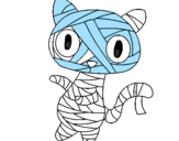 Desenho O gato momia pintado por tamara