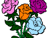 Desenho Ramo de rosas pintado por larissa