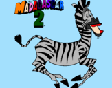 Desenho Madagascar 2 Marty pintado por jefim