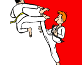 Desenho Karaté pintado por  karate kid