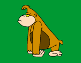 Desenho Macaco aborrecido pintado por Franzinha