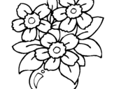 Desenho Jarro de flores pintado por nome mais lindo DÈBORA