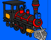 Desenho Comboio pintado por Nuno 